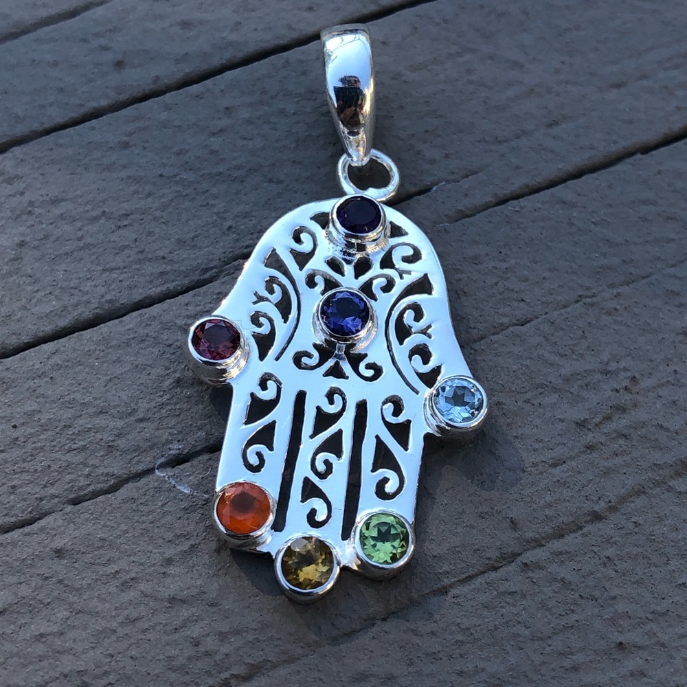 New pendant Evil Eye Hamsa Sterling silver - Picture 2 of 5